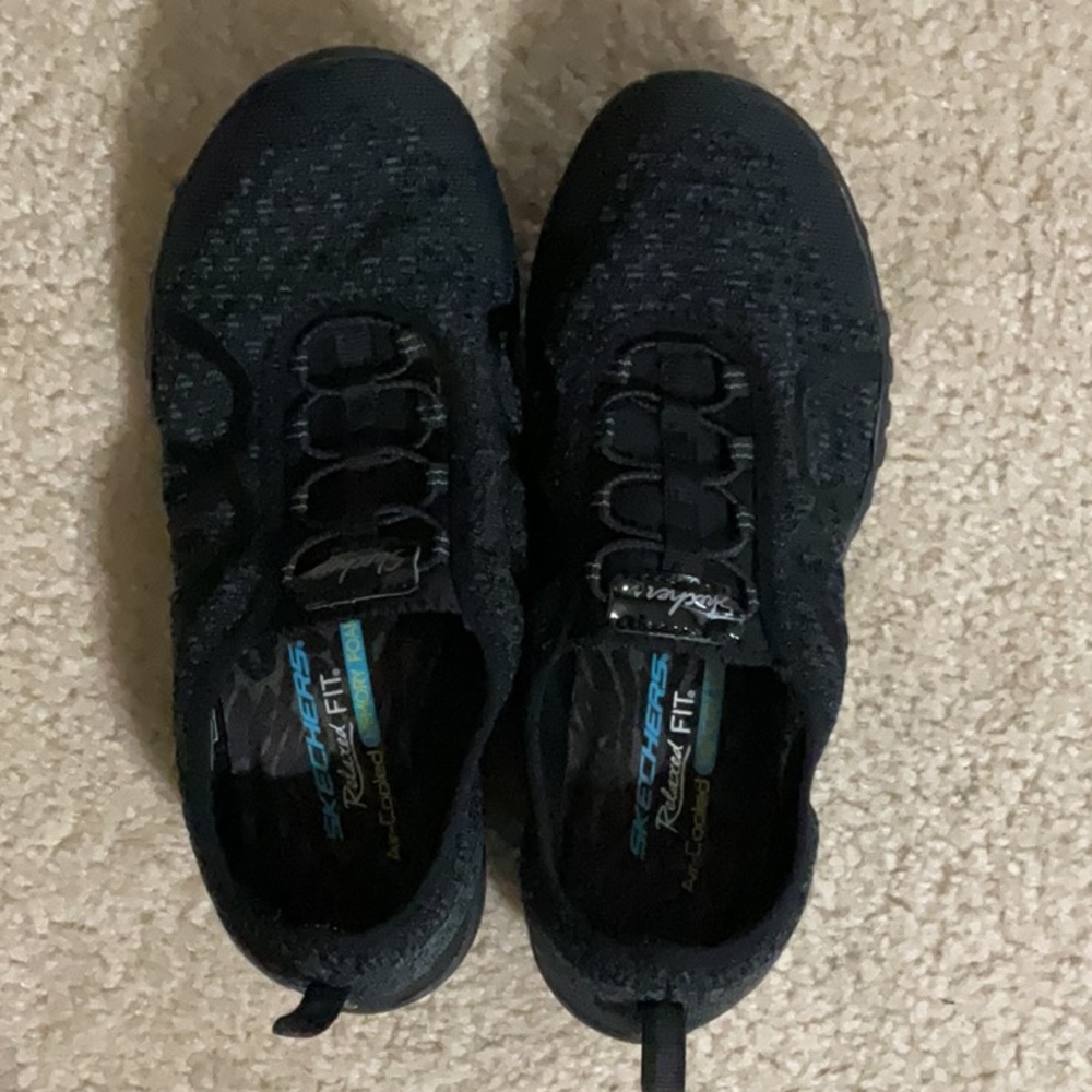 Skechers Black Athletic Shoes ..Like new condition